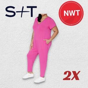 🇨🇦🆕🏷️*NWT* SMASH + TESS | 2X | SUNDAY ROMPER IN FUSHIA